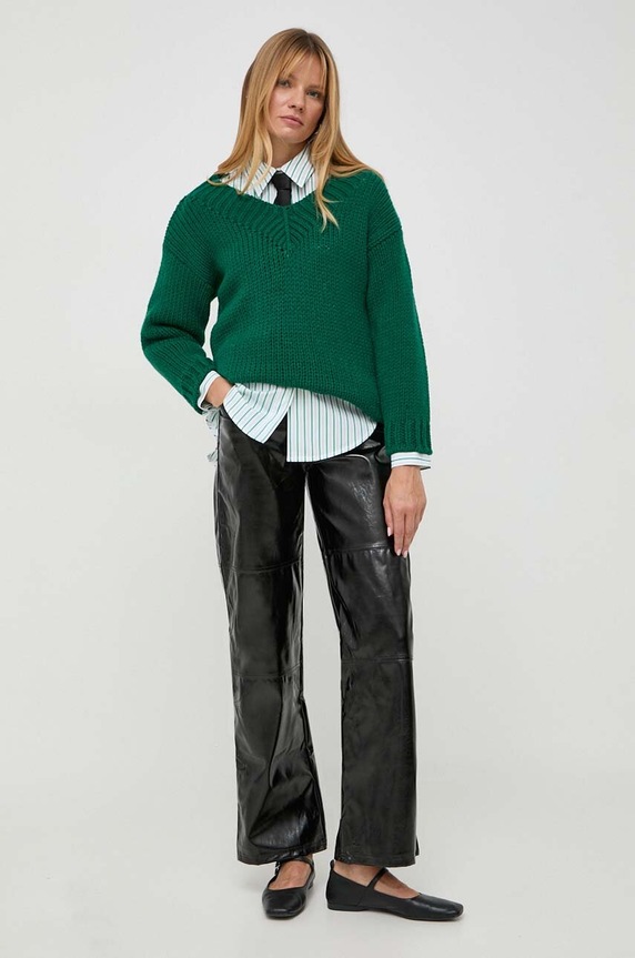 Beatrice B koszula bawełniana 23FA4058SHIRT zielony ZW23