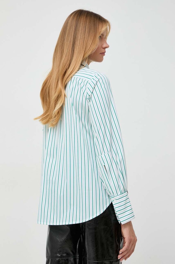 Odzież Beatrice B koszula bawełniana 23FA4058SHIRT zielony