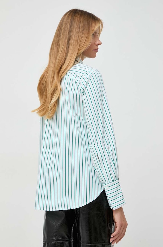 Odzież Beatrice B koszula bawełniana 23FA4058SHIRT zielony