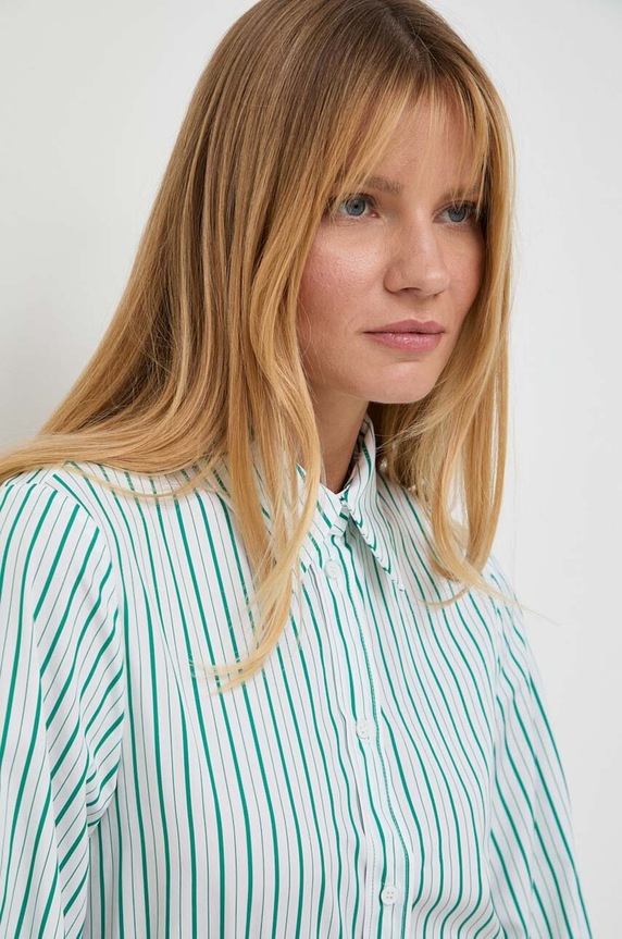 Beatrice B koszula bawełniana zielony 23FA4058SHIRT