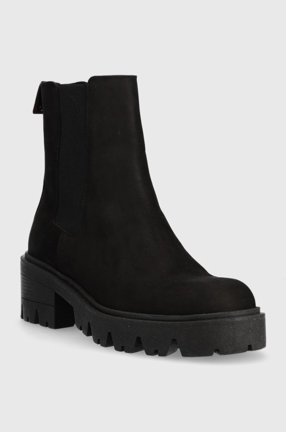 Charles Footwear velúr bokacsizma Diana Diana.Boots.Black fekete ZW23