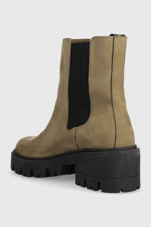 Încălțăminte Charles Footwear cizme din piele intoarsa Diana Diana.Boots.Military.G verde