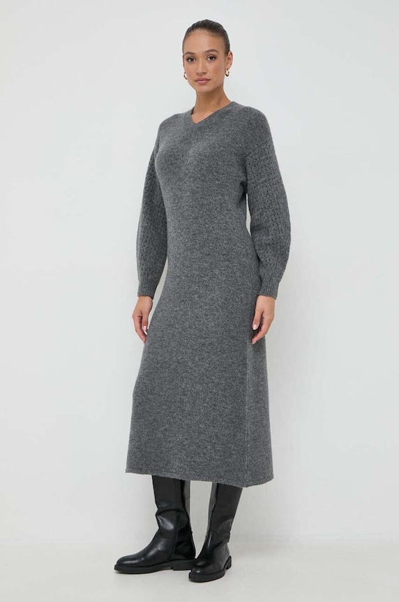 Сукня з домішкою вовни Beatrice B сірий 23FA6065COZY