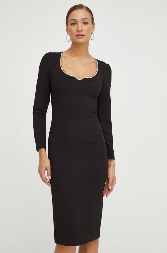 Φόρεμα Nissa RS14259 μαύρο ZW23