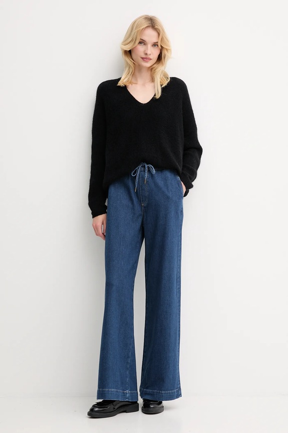Μάλλινο πουλόβερ Mos Mosh 153900 μαύρο AW25