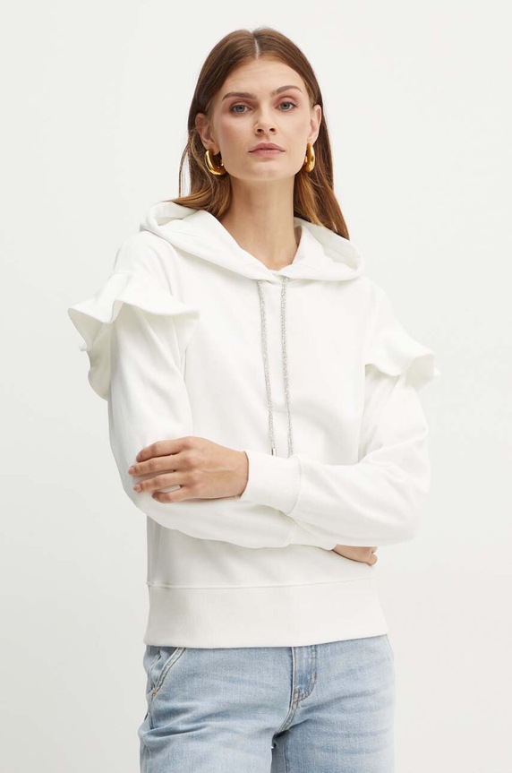Silvian Heach bluza bawełniana LINDER bawełna beżowy GPA24338FE