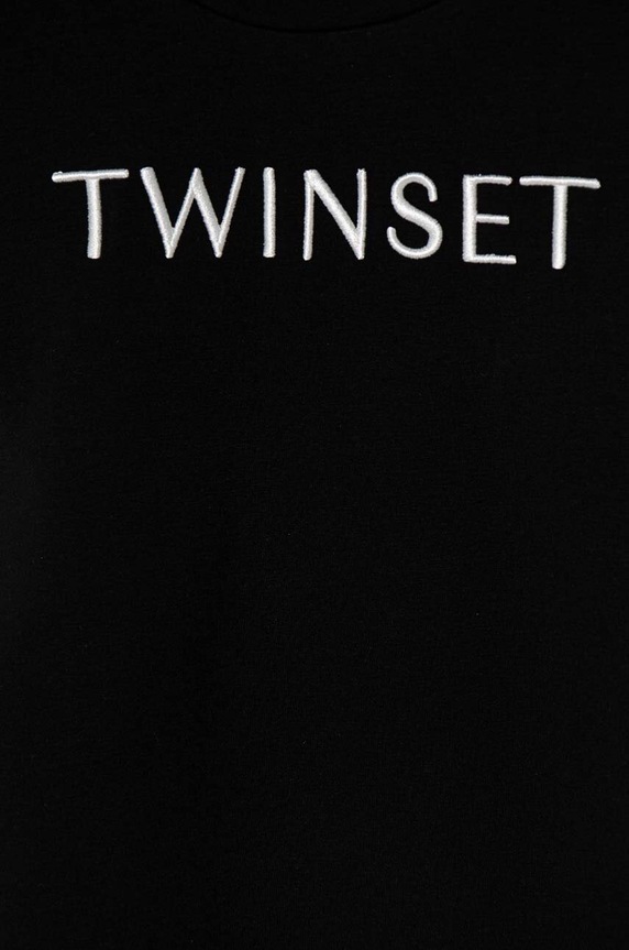 DÍVKA Dětské tričko s dlouhým rukávem Twinset 242GJ2075.98.116 černá