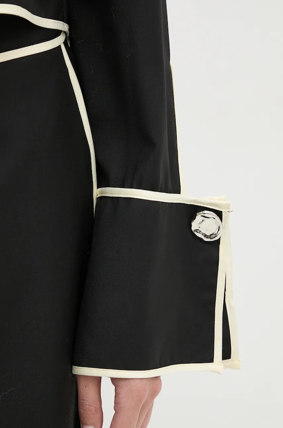 Μάλλινο πουκάμισο Day Birger et Mikkelsen Tessa - Refined Suiting Blend DAY65243500 μαύρο
