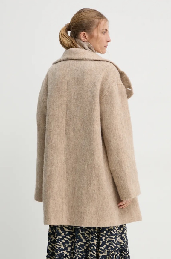 Oblečenie Kabát s prímesou vlny Day Birger et Mikkelsen Keaton - Fluffy Wool Blend DAY65243396 béžová