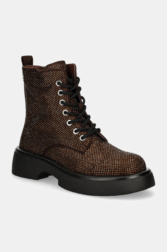 GOE botki tekstylny brązowy MM2N4044.BROWN