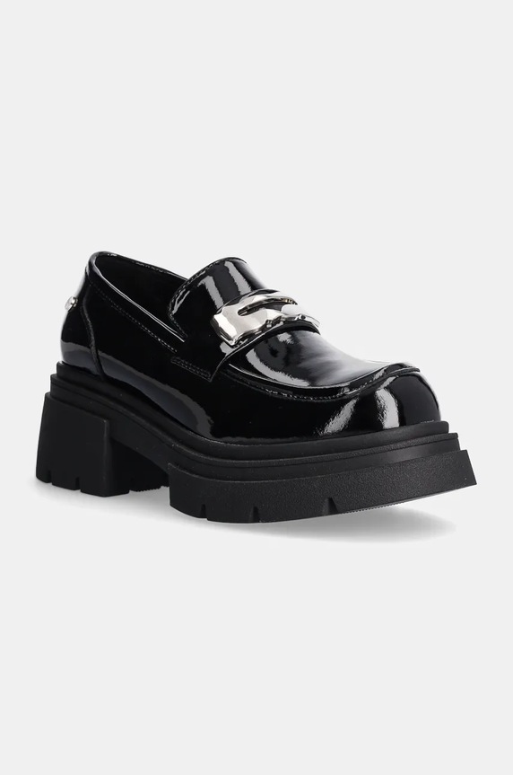 Kožené mokasíny GOE lakovaná kůže černá OO2N4083.BLACK