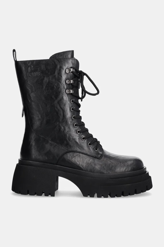GOE workery skórzane OO2N4121.BLACK czarny ZW24