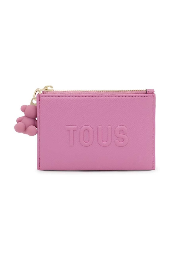 Tous portfel Monedero imitacja skóry licowej różowy 2002106113