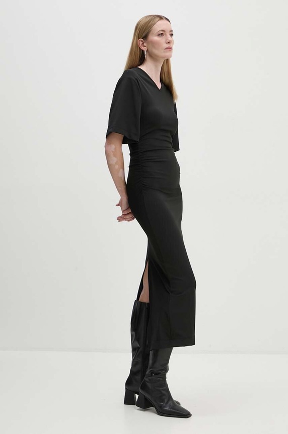 Day Birger et Mikkelsen rochie Margaret - Modern Interlock DAY65243428 negru ZW24