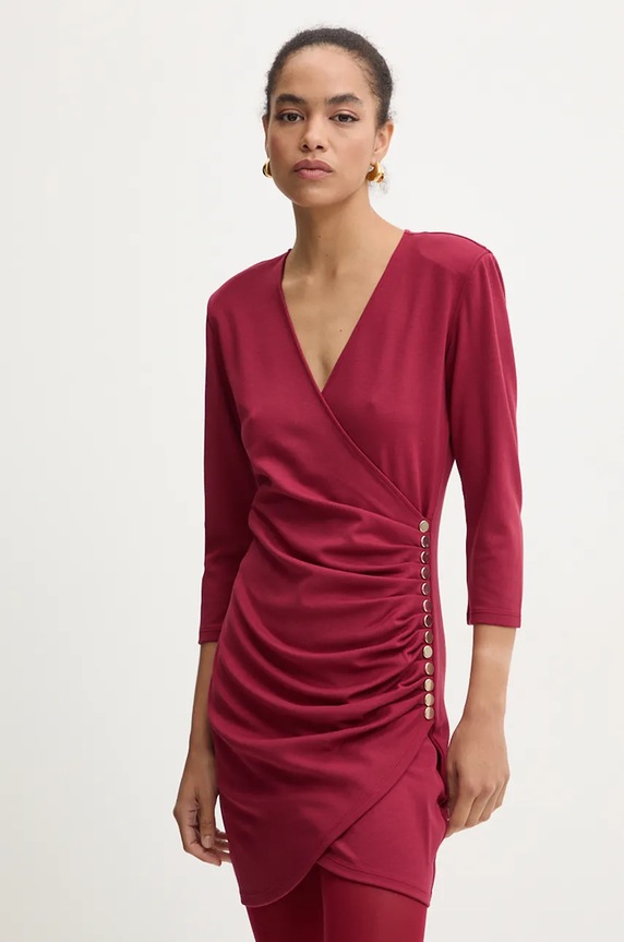 Haljina Blugirl Blumarine RF4180.J4762 bordo ZW24