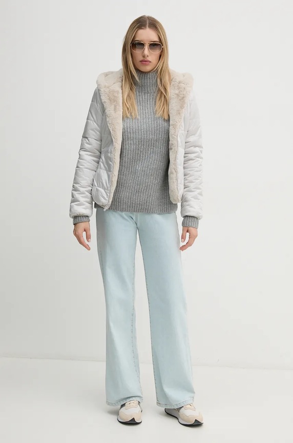 Mos Mosh sweter wełniany 165750 szary AW25
