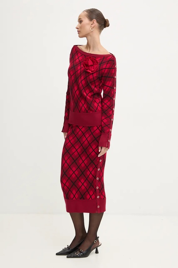 Dvostrani pulover Blugirl Blumarine bordo RF4030.MA98O