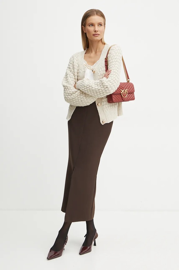 Silvian Heach cardigan SEMBIU CVA24035CD beige ZW24