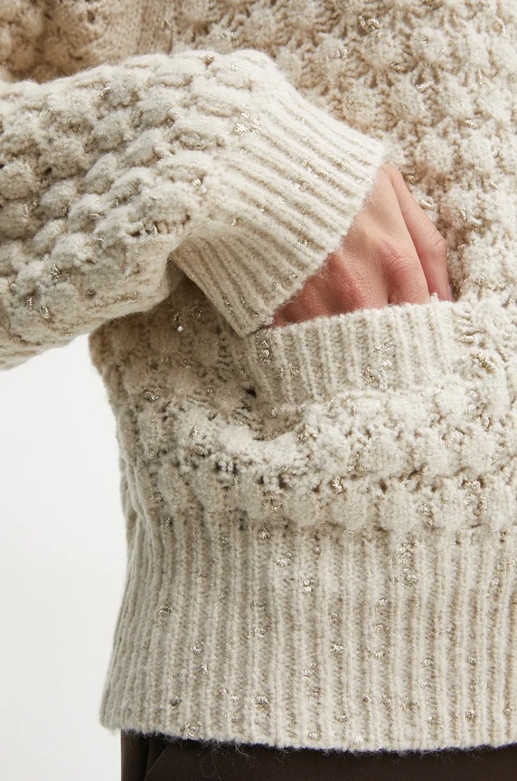 Silvian Heach cardigan SEMBIU CVA24035CD beige