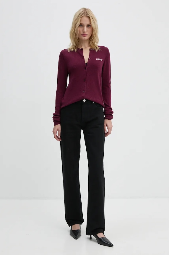 2NDDAY cardigan din amestec de lana Vinny TT 2245341408 violet ZW24