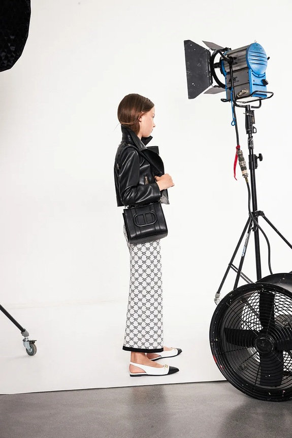 Παιδική τσάντα Twinset απομίμηση λείου δέρματος μαύρο 251GJ8013