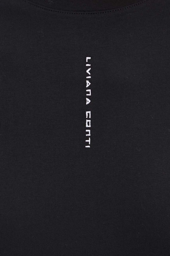 Bavlněné tričko Liviana Conti F4WW72 černá