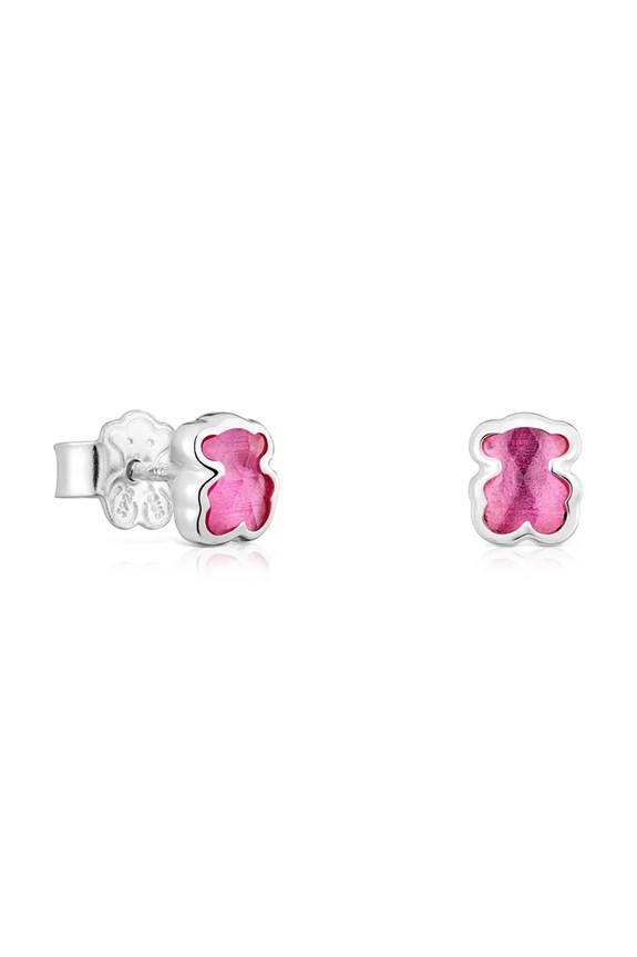 Tous kolczyki srebrne ICON COLOR LGG różowy 1004492000