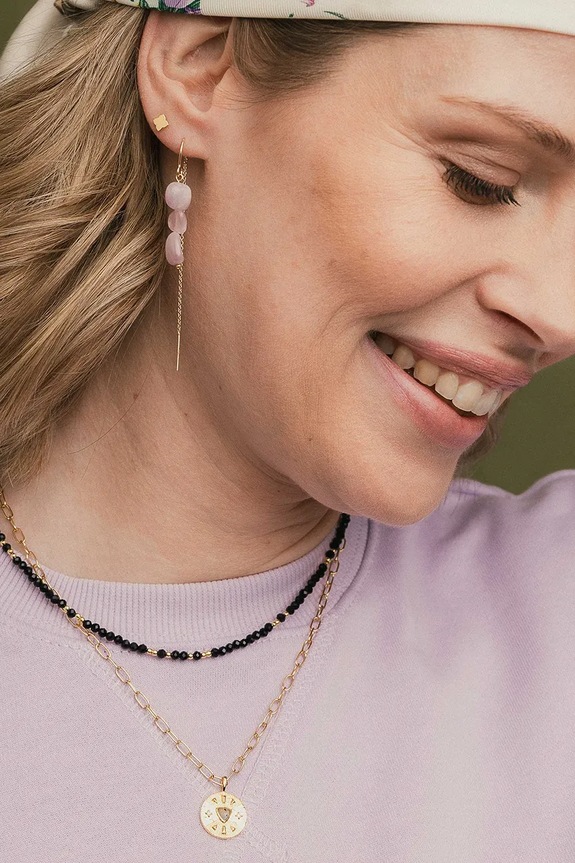 Επιχρυσωμένα ασημένια σκουλαρίκια ANIA KRUK TRENDY SMIKS0730Z χρυσαφί