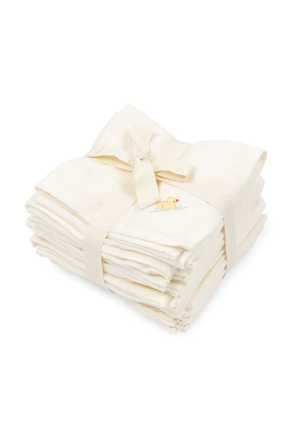 Sada uterákov Fanga Fontana NUVOLI 10 PACK MUSLIN CLOTH GOTS 10-pak Pre bábätká béžová FA100010