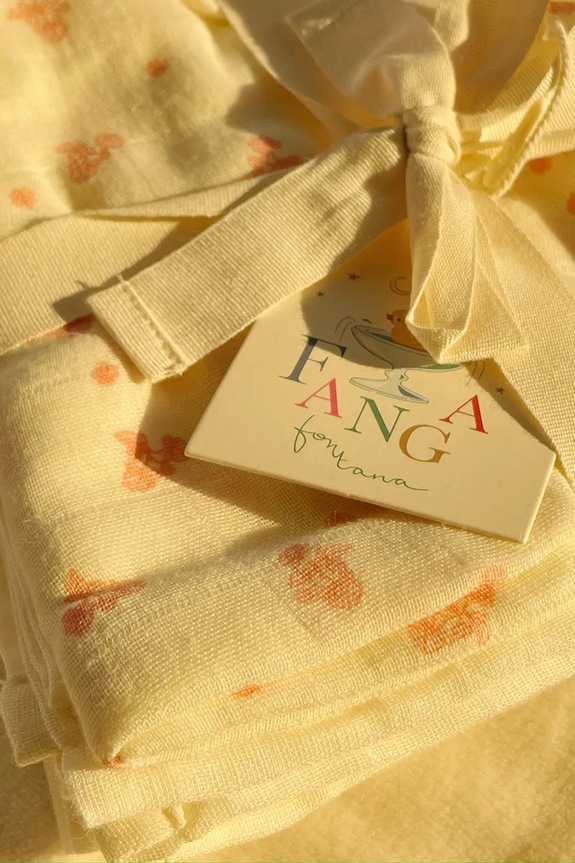 Σετ πετσέτες Fanga Fontana BELLINI 3 PACK MUSLIN CLOTH GOTS 3-pack FA100011 μπεζ