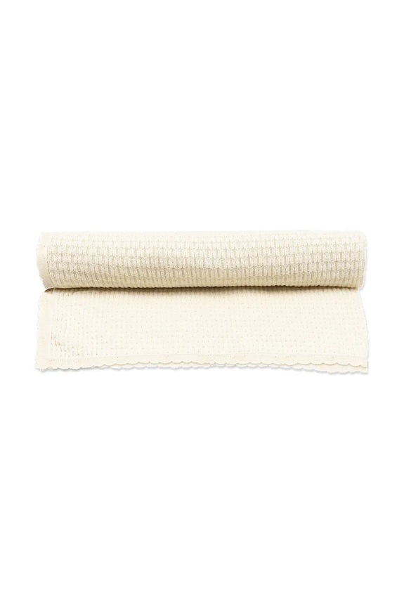 Бавовняна дитяча ковдра Fanga Fontana VENTI POINTELLE BLANKET GOTS Для немовлят бежевий FA100023