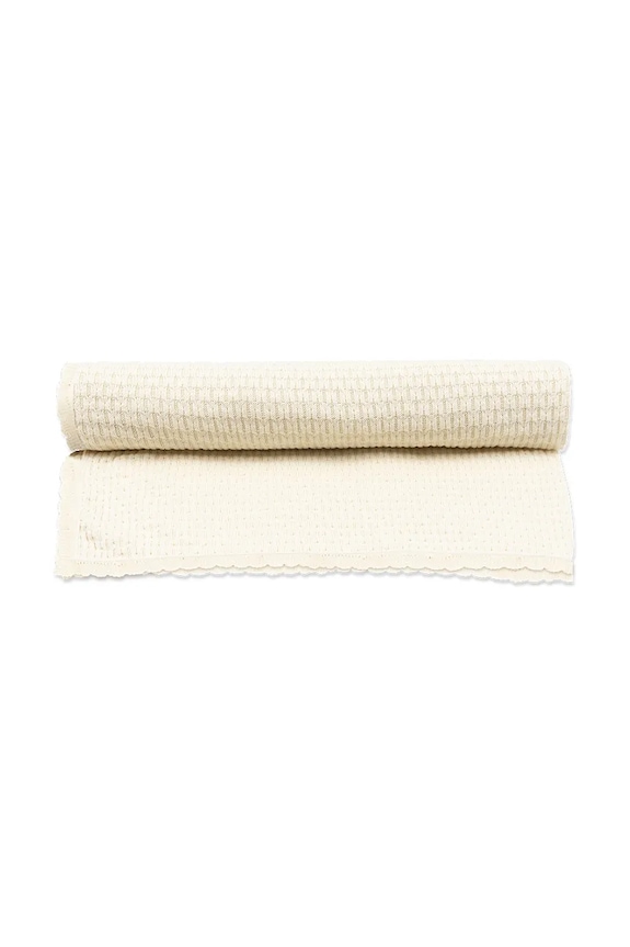 Fanga Fontana kocyk bawełniany niemowlęcy VENTI POINTELLE BLANKET GOTS Produkt niemowlęcy beżowy FA100023