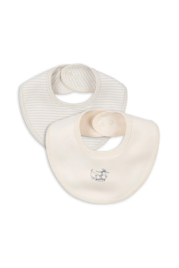 Fanga Fontana bavetă reversibilă pentru copii FIO STRIPE 2 PACK BIBS OCS 2-pack Produs pentru bebe bej FA100040