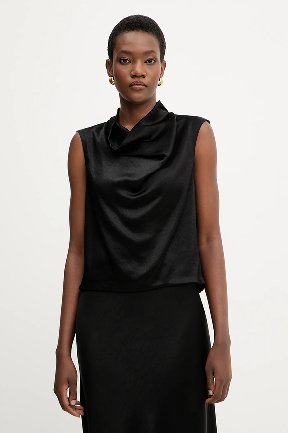 Μπλουζάκι Liviana Conti κανονικό μαύρο F5WS61