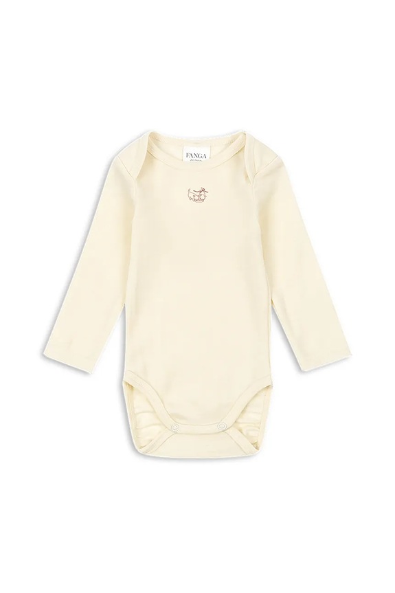 Μάλλινο κορμάκι Fanga Fontana ERBA WOOL LS BODY μπεζ FA100029