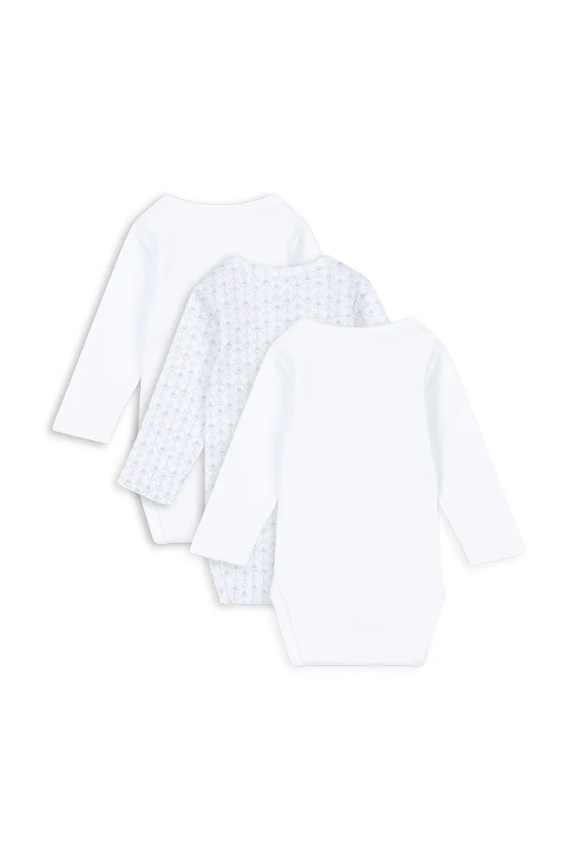 Fanga Fontana body din bumbac pentru bebelusi FIO 3 PACK LS BODY OCS 3-pack FA100032 albastru ZW25
