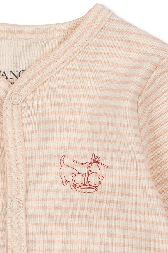 Băieți Fanga Fontana salopetă din bumbac pentru bebelusi FIO ONESIE OCS FA100037 bej