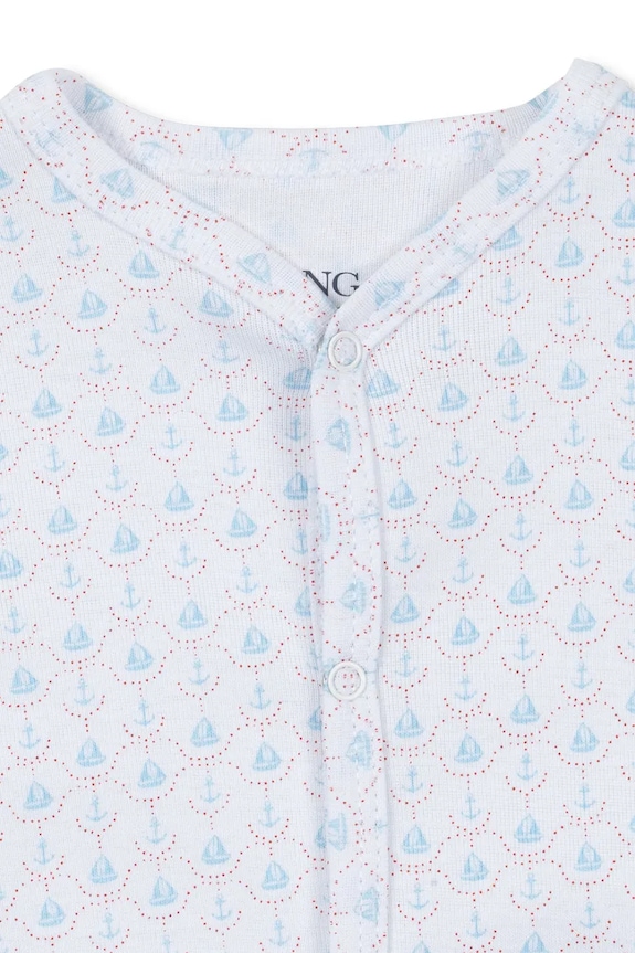 Chłopiec Fanga Fontana pajacyk niemowlęcy bawełniany FIO ONESIE OCS FA100037 niebieski