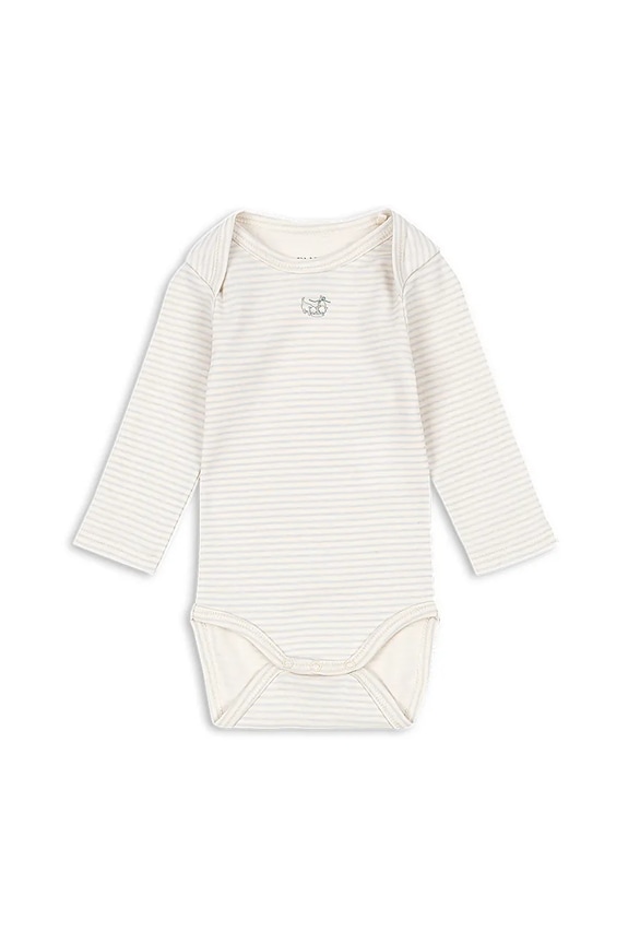 Fanga Fontana body din bumbac pentru bebelusi FIO STRIPE LS BODY OCS Produs pentru bebe bej FA100045
