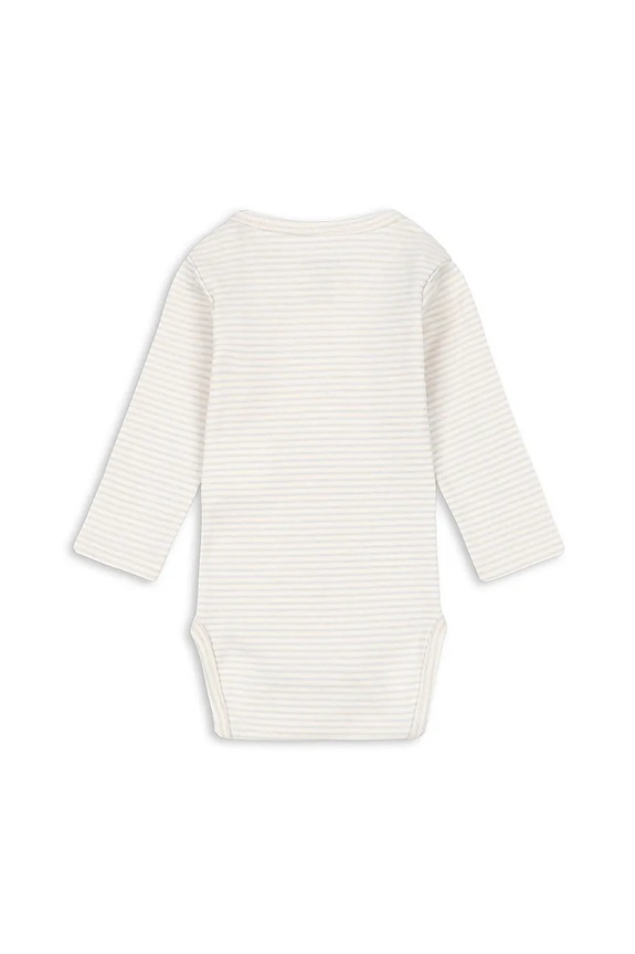 Fanga Fontana body din bumbac pentru bebelusi FIO STRIPE LS BODY OCS FA100045 bej ZW25