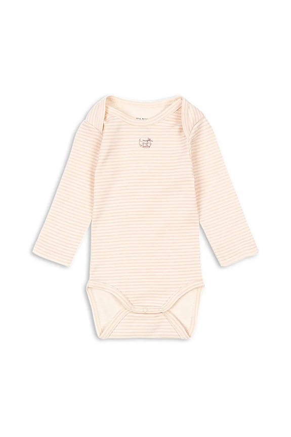 Βαμβακερά φορμάκια για μωρά Fanga Fontana FIO STRIPE LS BODY OCS Βρεφικό προϊόν μπεζ FA100045