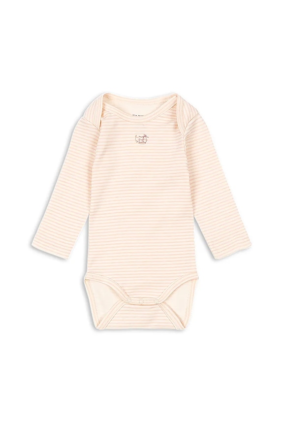 Βαμβακερά φορμάκια για μωρά Fanga Fontana FIO STRIPE LS BODY OCS Βρεφικό προϊόν μπεζ FA100045