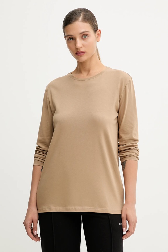 MUUV. longsleeve z elastanem beżowy longsleeve.CORE