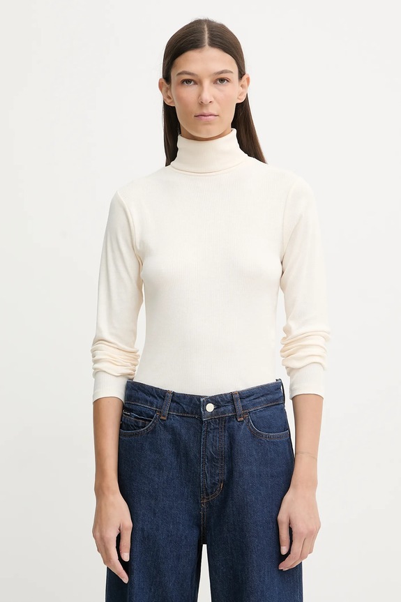 Marc O'Polo camicia a maniche lunghe slim beige 5000007490