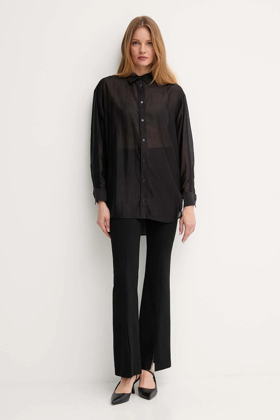 Πουκάμισο Mos Mosh DANIKA 173450 μαύρο AW25