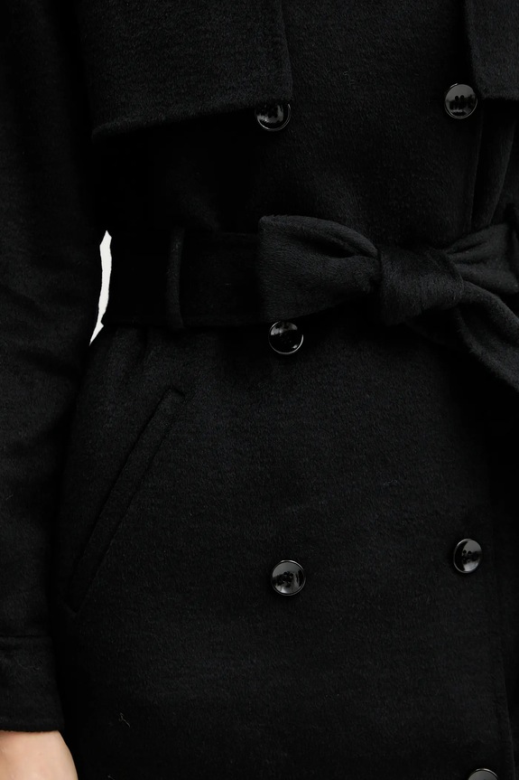 Vuneni kaput Silvian Heach GONZALEZ GPA25162CP crna