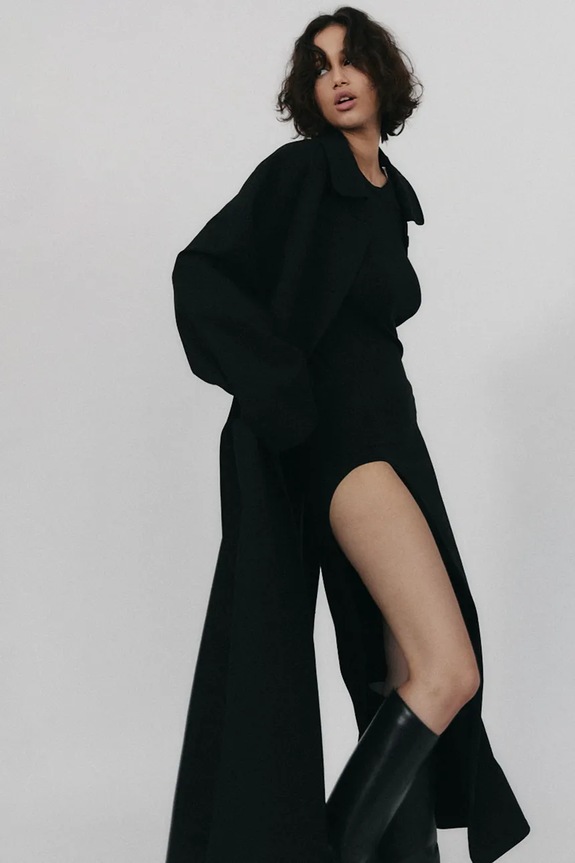 Muuv. duster de damă din bumbac BOUFF prochowiec.BOUFF negru ZS26