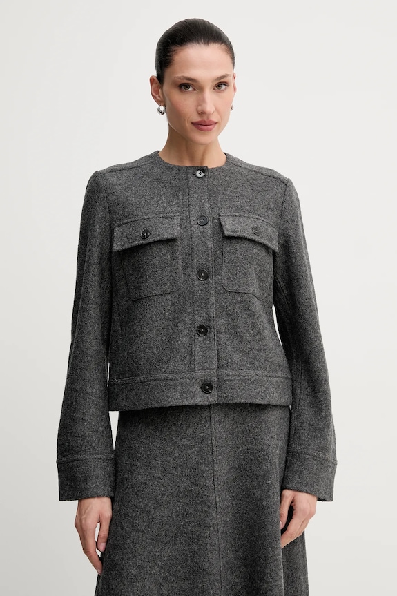 Μπουφάν με προσθήκη μάλλινου υφάσματος Marc O'Polo χωρίς μόνωση γκρί 510607774129