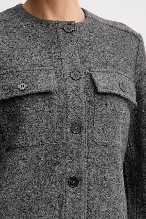 Μπουφάν με προσθήκη μάλλινου υφάσματος Marc O'Polo 510607774129 γκρί