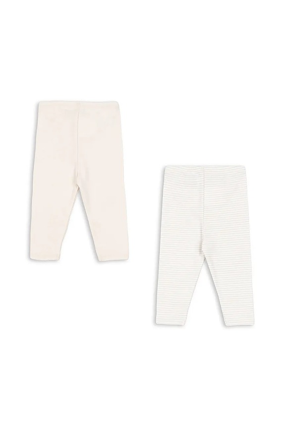Βρεφικό βαμβακερό κολάν Fanga Fontana FIO STRIPE 2 PACK PANTS OCS 2-pack FA100036 μπεζ ZW25